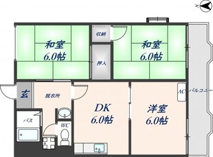 コーポみそのDの物件間取画像